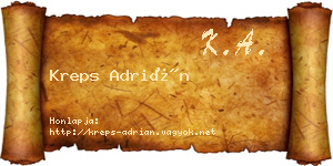 Kreps Adrián névjegykártya