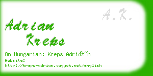 adrian kreps business card